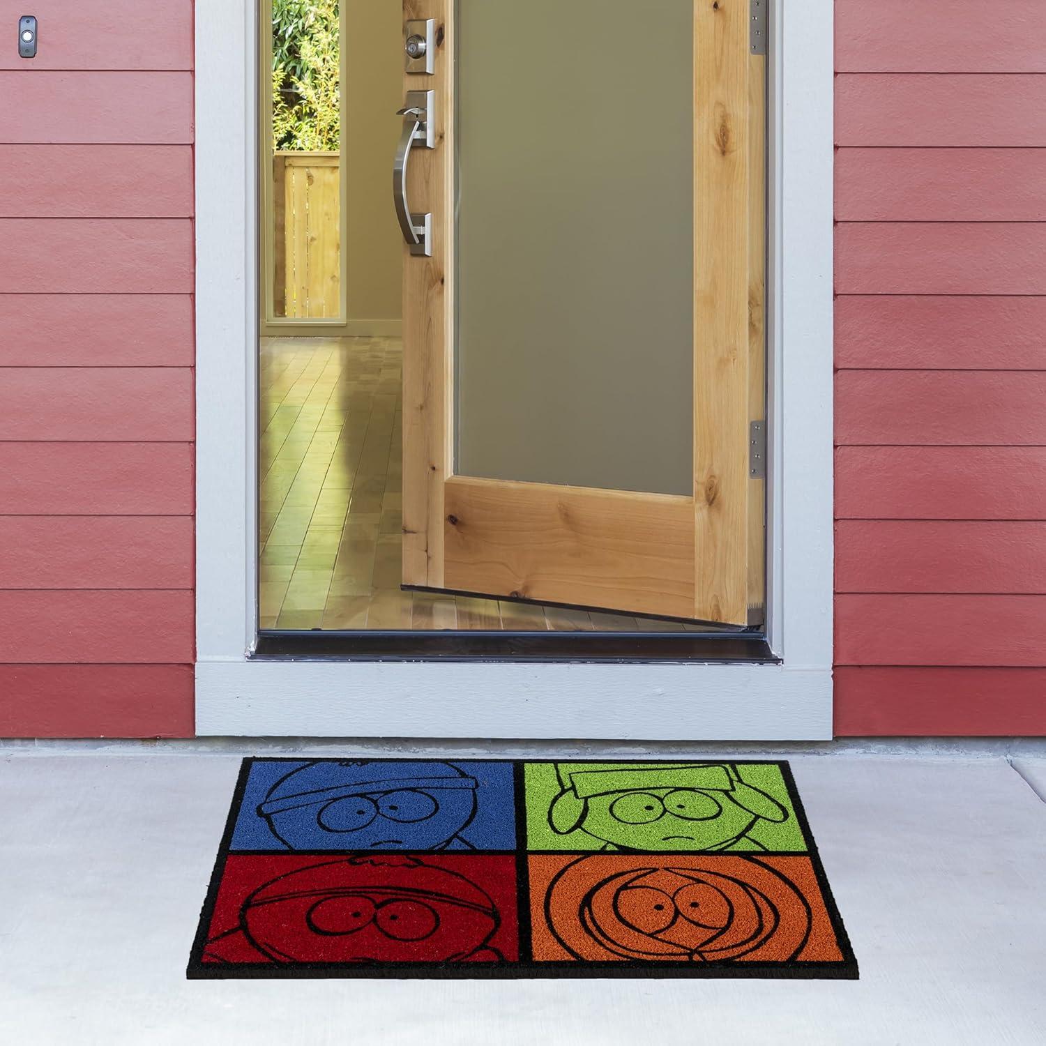 imageGertmenian Bluey Coir Doormat 2x3 Welcome Mat 2Pack Ideal for High Traffic Areas in Front Door Garage Entryway HiBluey Patch 80072South Park GangBlocks