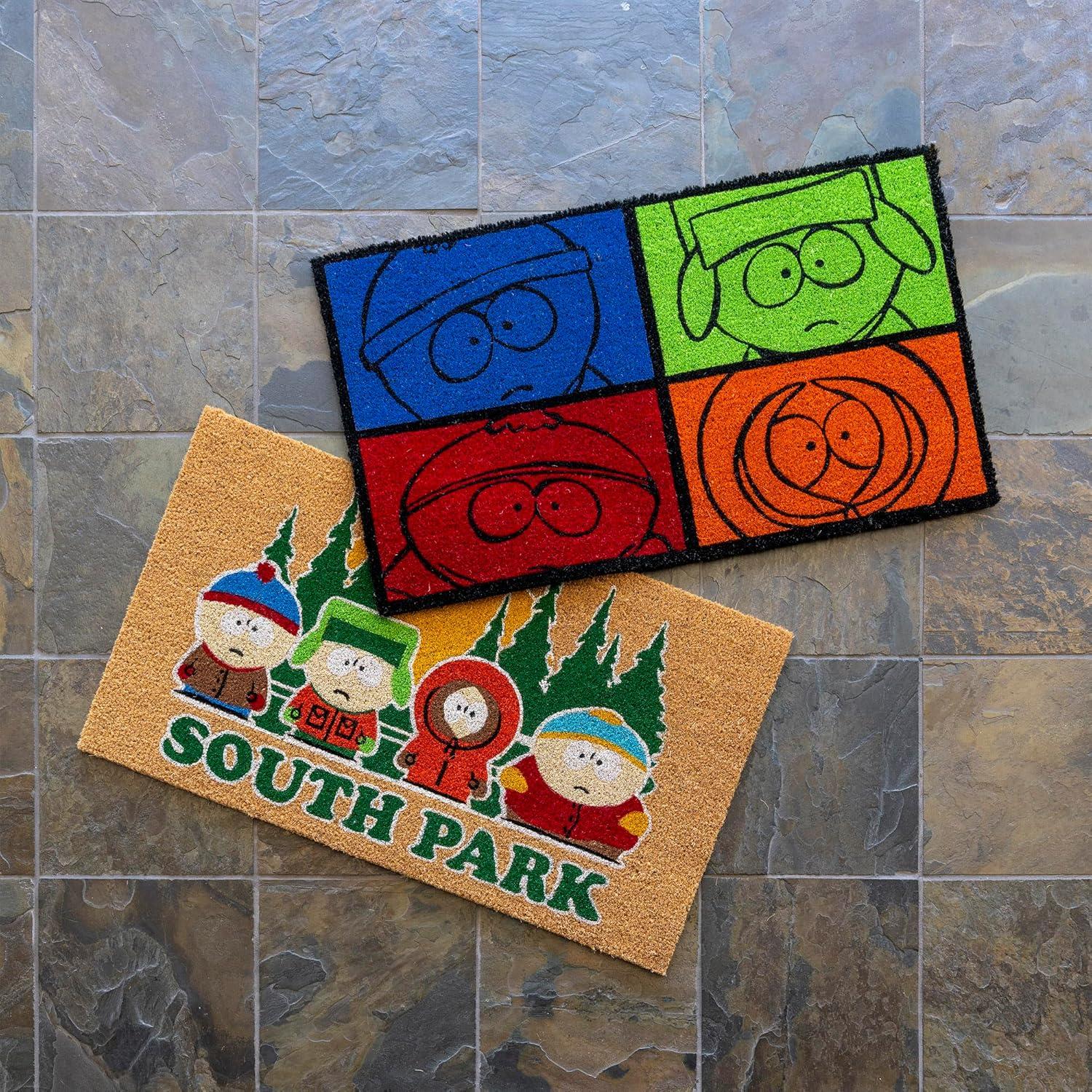 imageGertmenian Bluey Coir Doormat 2x3 Welcome Mat 2Pack Ideal for High Traffic Areas in Front Door Garage Entryway HiBluey Patch 80072South Park GangBlocks