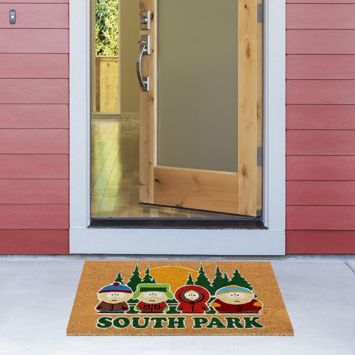 imageGertmenian Bluey Coir Doormat 2x3 Welcome Mat 2Pack Ideal for High Traffic Areas in Front Door Garage Entryway HiBluey Patch 80072South Park GangBlocks