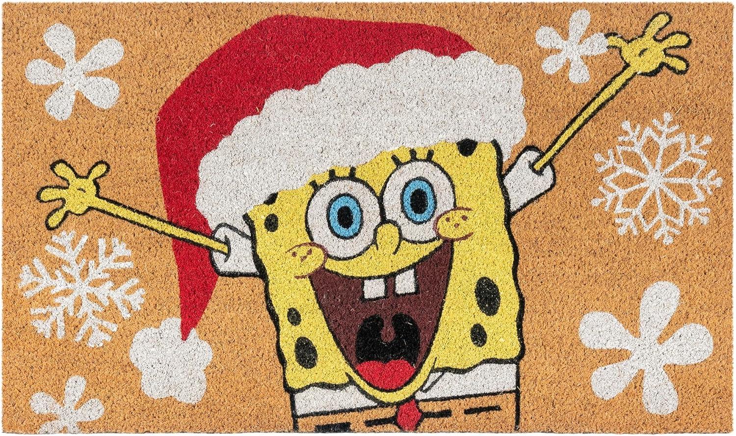 imageGertmenian Bluey Coir Doormat 2x3 Welcome Mat 2Pack Ideal for High Traffic Areas in Front Door Garage Entryway HiBluey Patch 80072Spongebob SantaHo Ho Ho