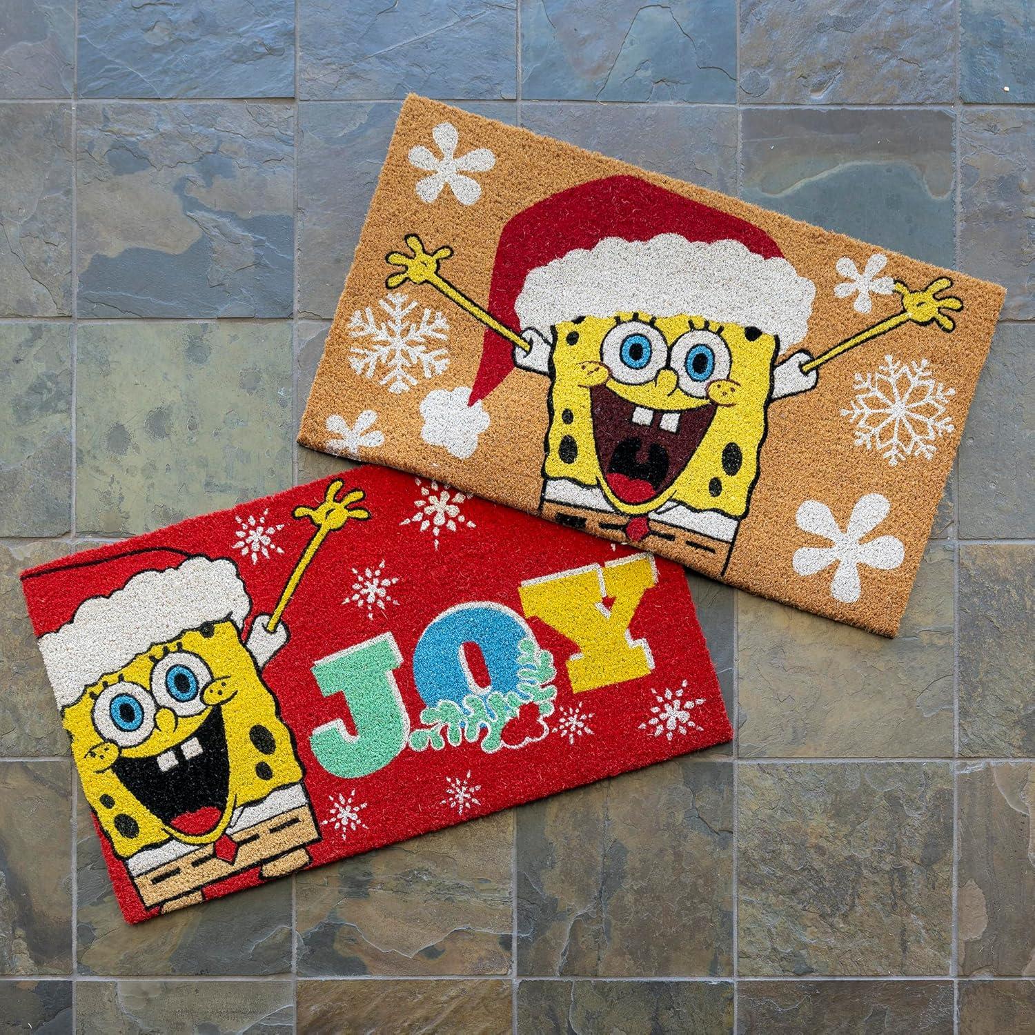 imageGertmenian Bluey Coir Doormat 2x3 Welcome Mat 2Pack Ideal for High Traffic Areas in Front Door Garage Entryway HiBluey Patch 80072Spongebob SantaHo Ho Ho