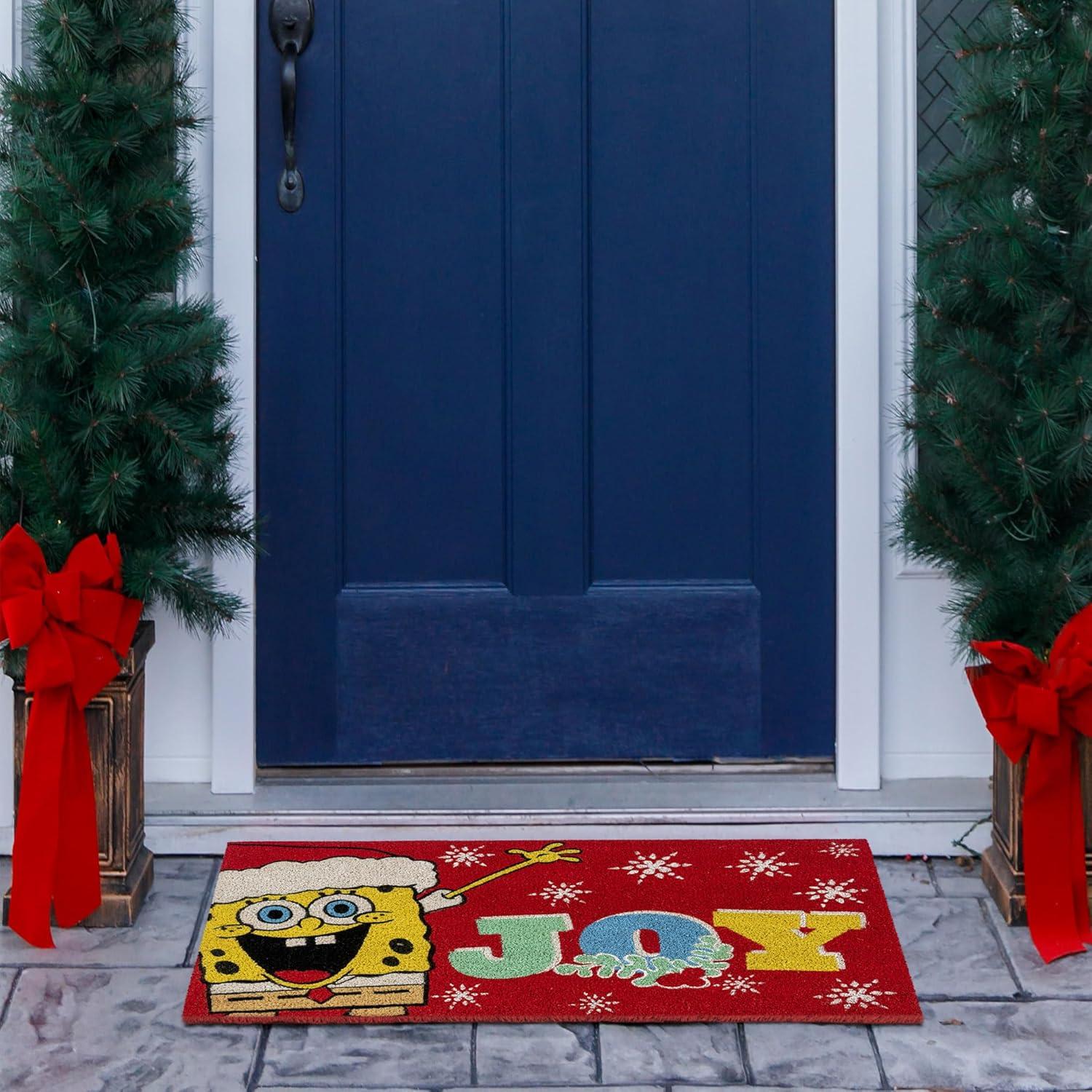 imageGertmenian Bluey Coir Doormat 2x3 Welcome Mat 2Pack Ideal for High Traffic Areas in Front Door Garage Entryway HiBluey Patch 80072Spongebob SantaHo Ho Ho