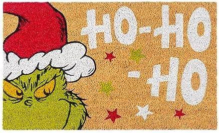 imageGertmenian Bluey Coir Doormat 2x3 Welcome Mat 2Pack Ideal for High Traffic Areas in Front Door Garage Entryway HiBluey Patch 80072The Grinch Ho Ho HoSanta