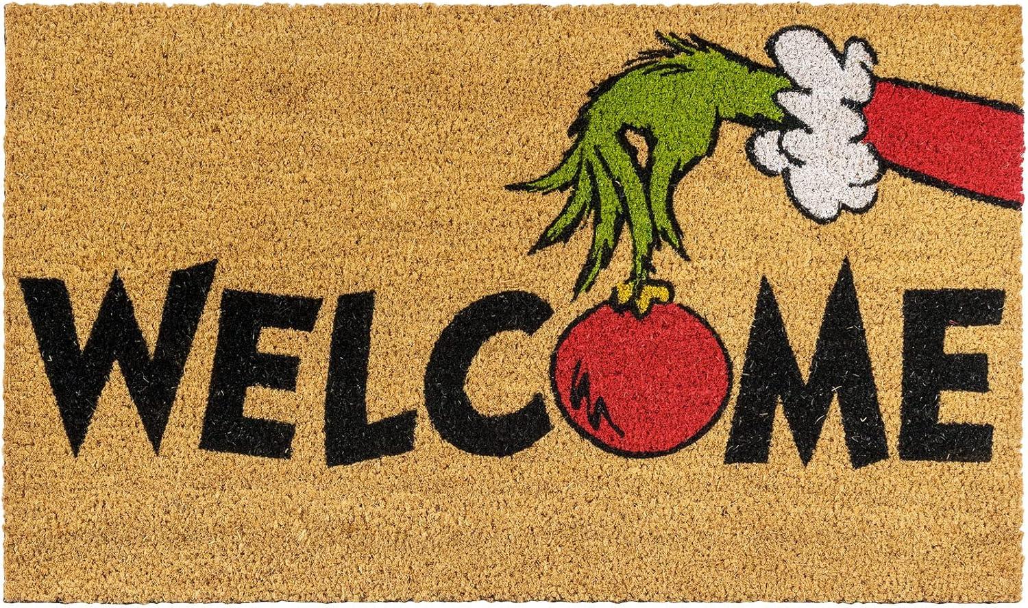imageGertmenian Bluey Coir Doormat 2x3 Welcome Mat 2Pack Ideal for High Traffic Areas in Front Door Garage Entryway HiBluey Patch 80072The Grinch WelcomeMerry Grinchmas