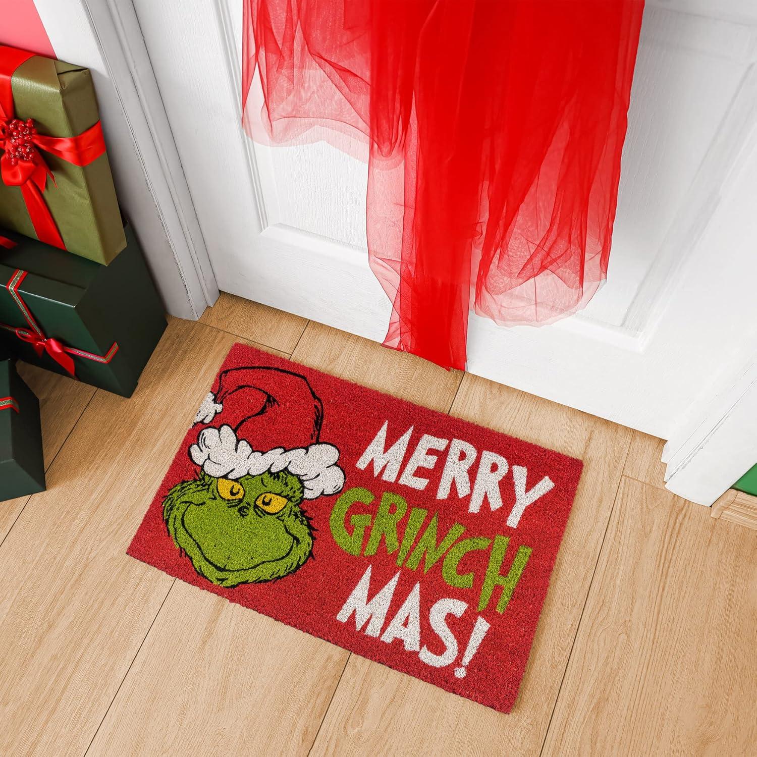 imageGertmenian Bluey Coir Doormat 2x3 Welcome Mat 2Pack Ideal for High Traffic Areas in Front Door Garage Entryway HiBluey Patch 80072The Grinch WelcomeMerry Grinchmas