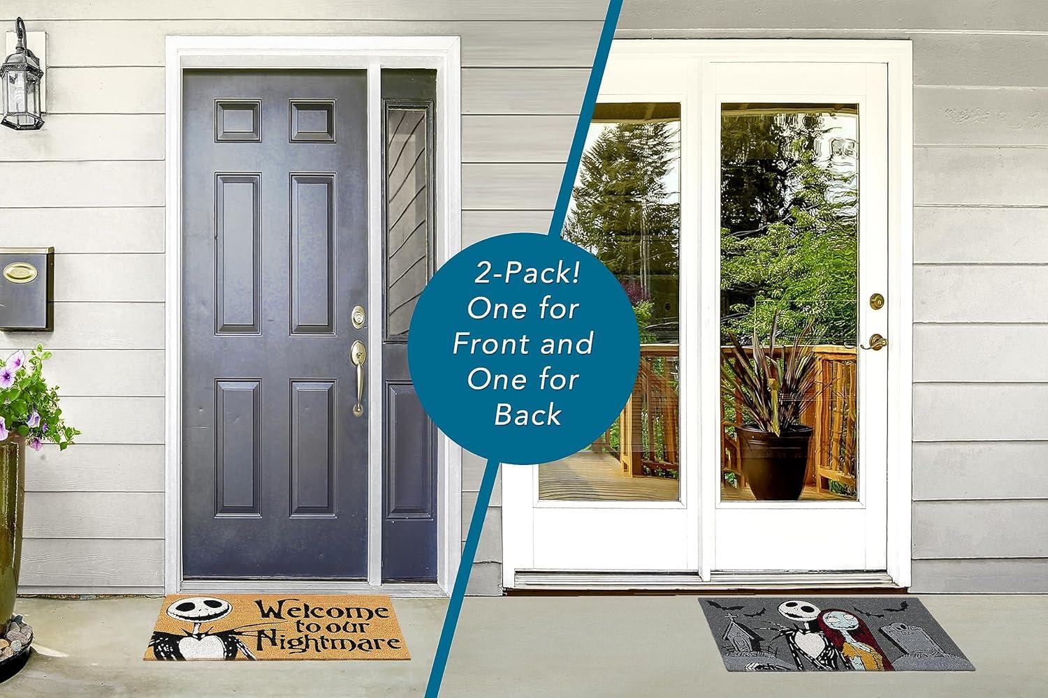 imageGertmenian Bluey Coir Doormat 2x3 Welcome Mat 2Pack Ideal for High Traffic Areas in Front Door Garage Entryway HiBluey Patch 80072Welcome NightmareJack Sally