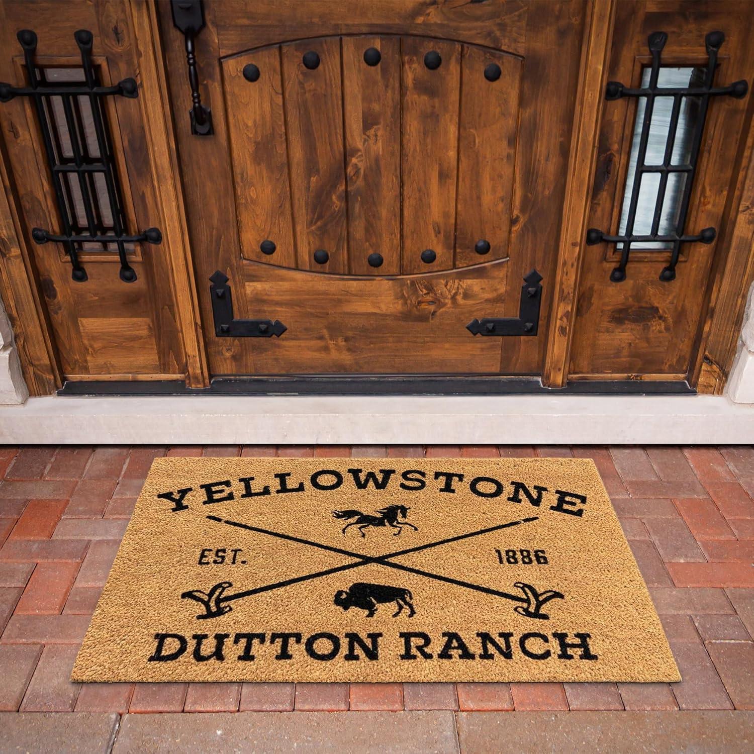 imageGertmenian Bluey Coir Doormat 2x3 Welcome Mat 2Pack Ideal for High Traffic Areas in Front Door Garage Entryway HiBluey Patch 80072Yellowstone ArrowHorse