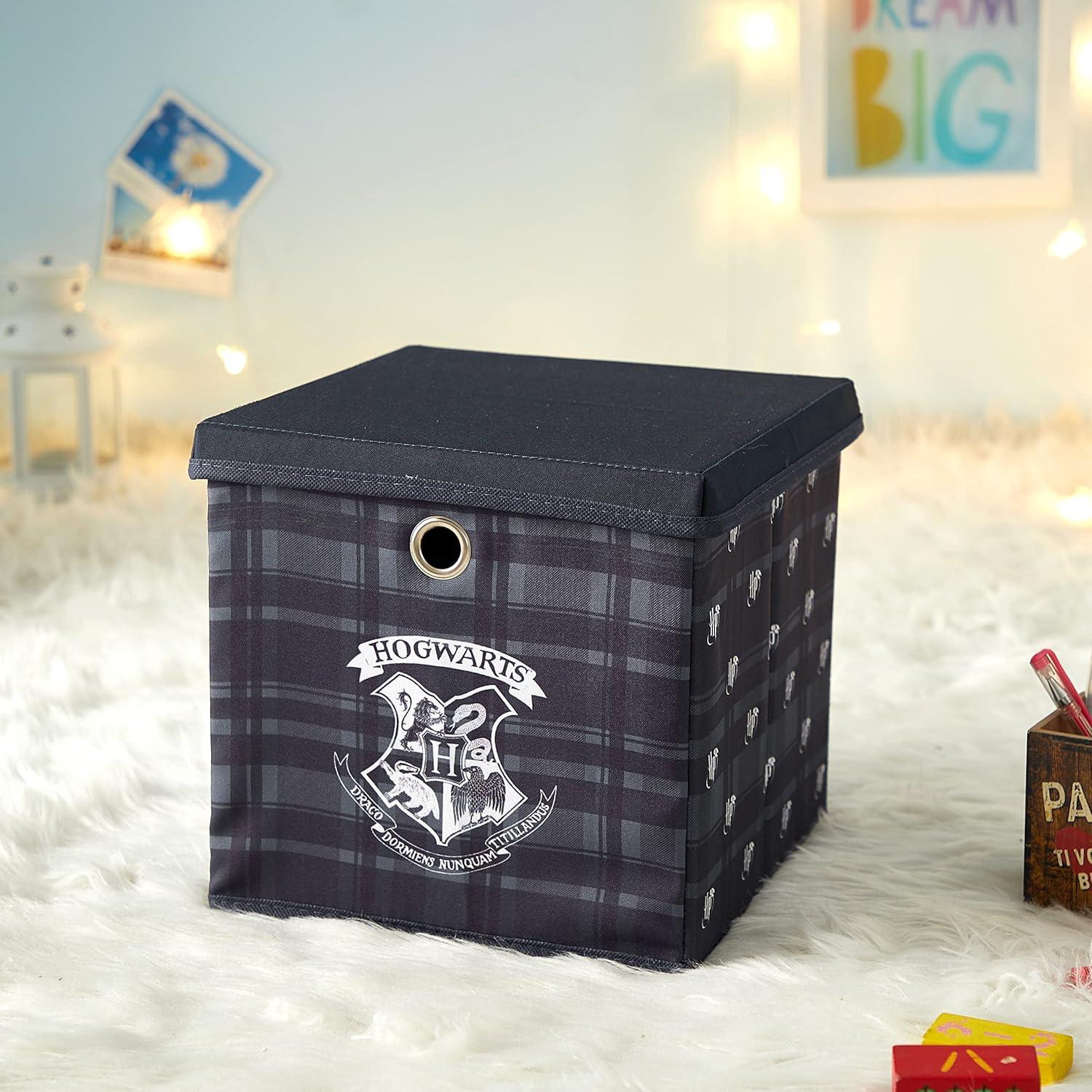 imageIdea Nuova Bluey Collapsible Fabric Storage Cube10 Organizer Bin with Lid for Bedroom Playroom and ClosetHarry Potter