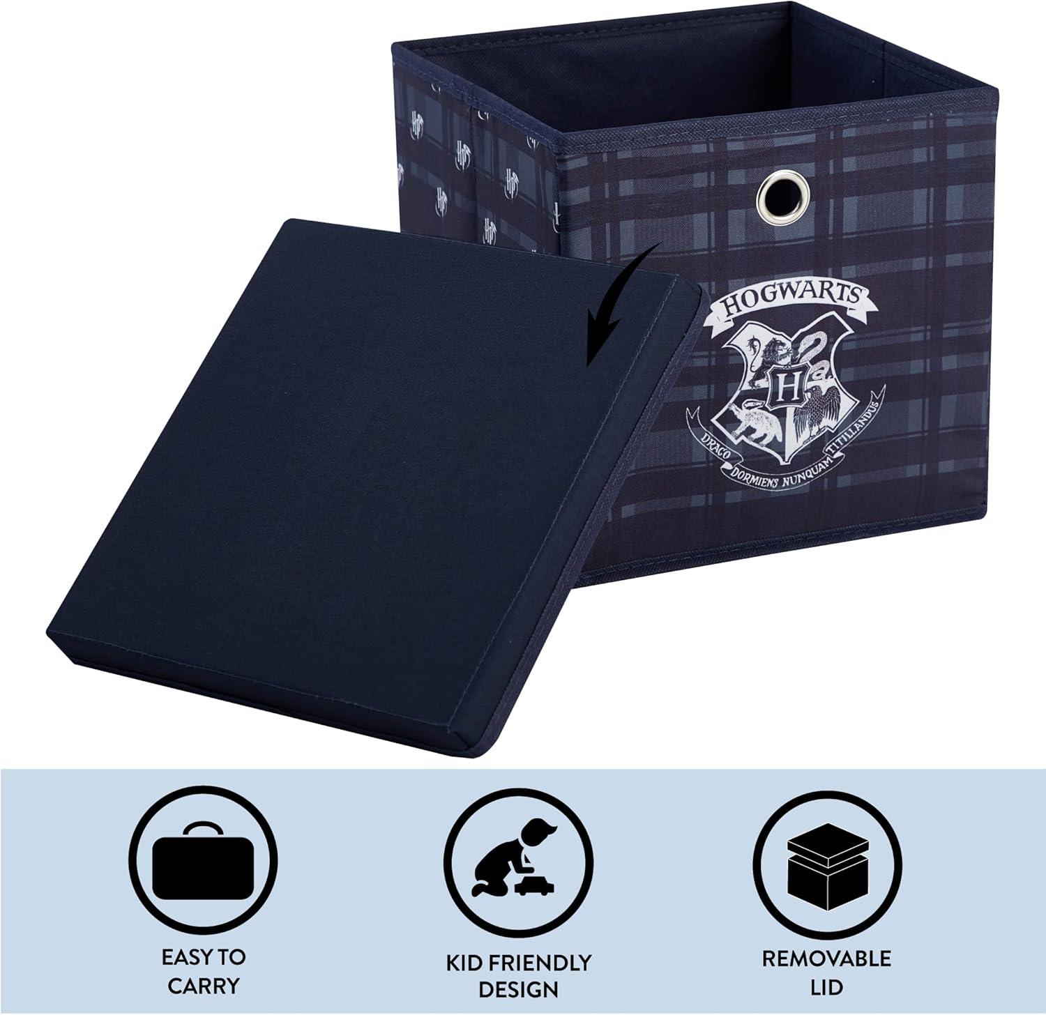 imageIdea Nuova Bluey Collapsible Fabric Storage Cube10 Organizer Bin with Lid for Bedroom Playroom and ClosetHarry Potter