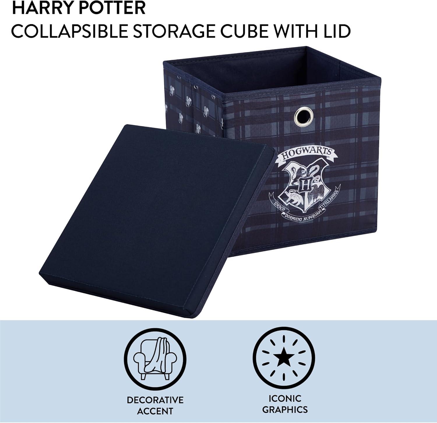 imageIdea Nuova Bluey Collapsible Fabric Storage Cube10 Organizer Bin with Lid for Bedroom Playroom and ClosetHarry Potter