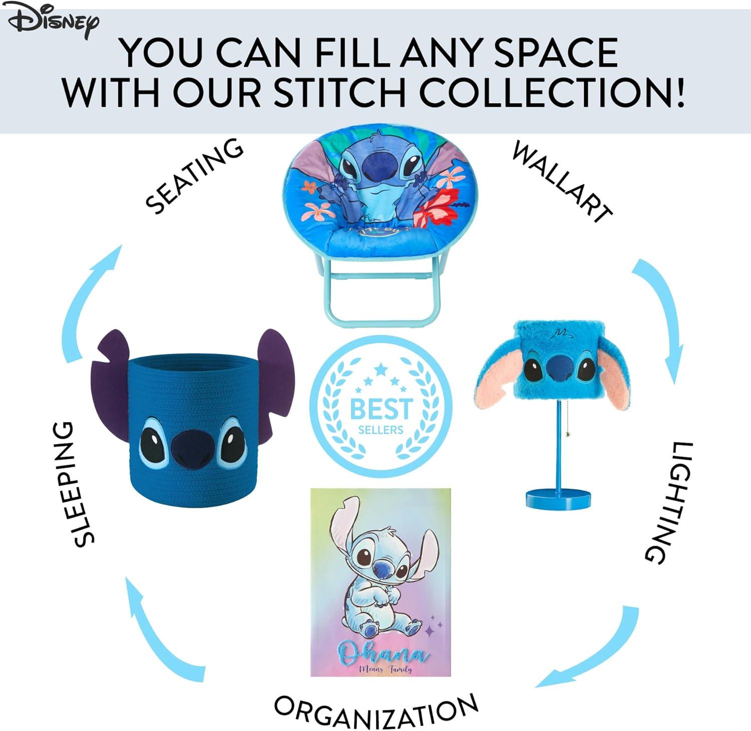 imageIdea Nuova Bluey Collapsible Fabric Storage Cube10 Organizer Bin with Lid for Bedroom Playroom and ClosetLilo and Stitch