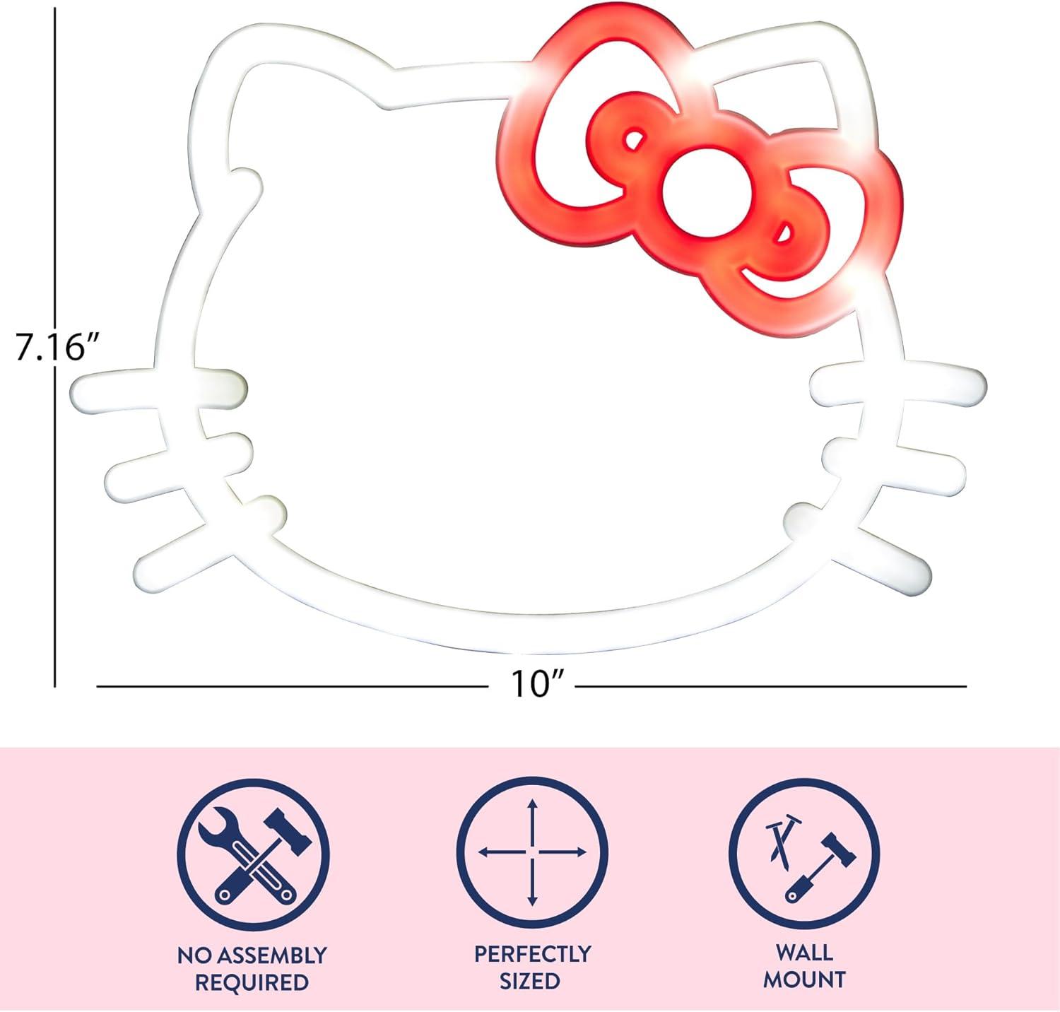 imageIdea Nuova Bluey Neon Figural LED Hanging Wall ArtBedroomKids Room Wall Dcor55x8Hello Kitty