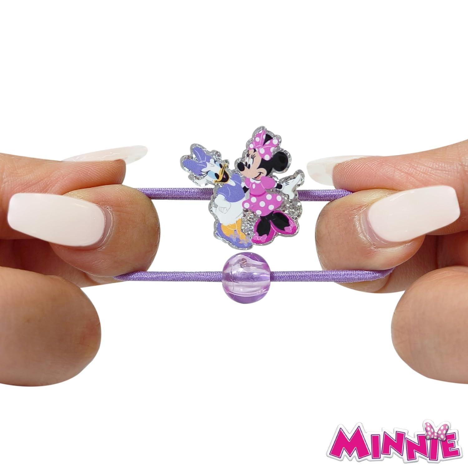 imageLUV HER Bluey Elastic Hair Ties for Girls Multicolored Durable Elastic Pack of 6 Ideal Hair Accessories for Ponytails amp Buns Ages 3Minnie Pink Purple