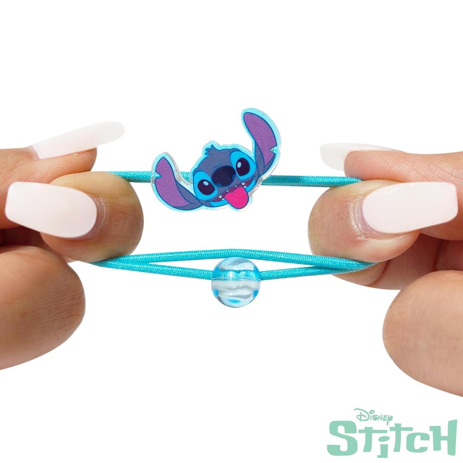 imageLUV HER Bluey Elastic Hair Ties for Girls Multicolored Durable Elastic Pack of 6 Ideal Hair Accessories for Ponytails amp Buns Ages 3Stitch Blue Green Pink Black