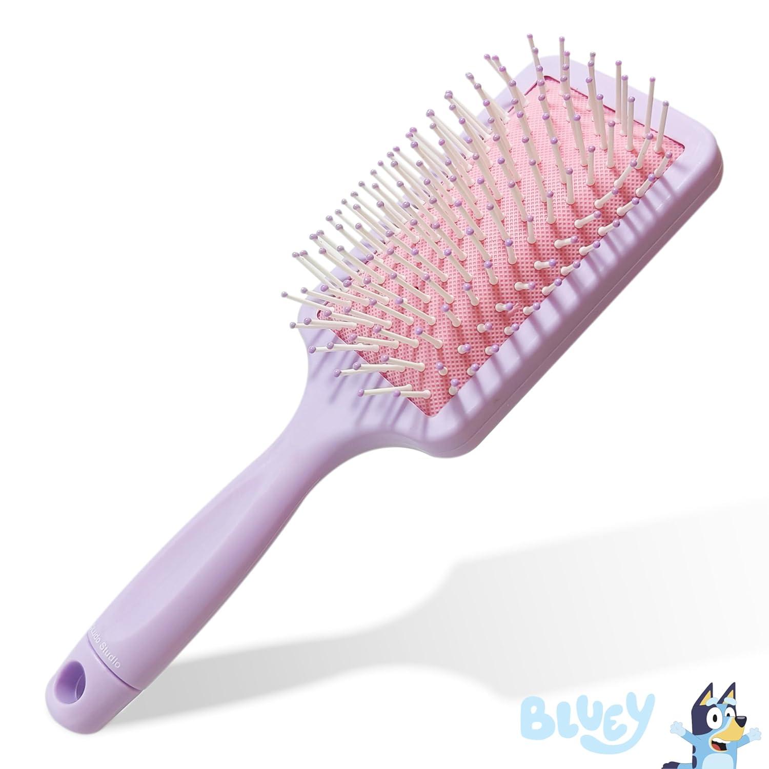 imageLUV HER Licenced Bluey Kids Detangling Confetti Hair Brush Fun Design with Bluey amp Bingo Gentle on Wet amp Dry Hair Ideal for Kids Ages 3 Makes Hair Care Enjoyable and SimpleBluey Purple