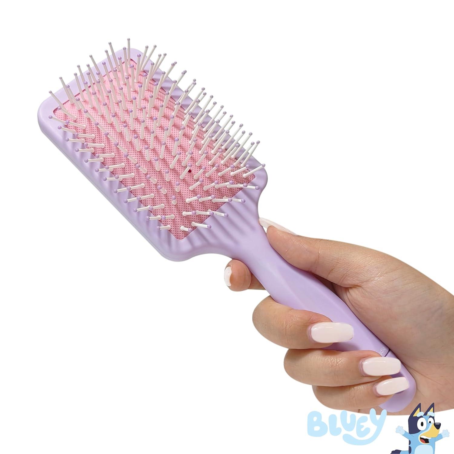 imageLUV HER Licenced Bluey Kids Detangling Confetti Hair Brush Fun Design with Bluey amp Bingo Gentle on Wet amp Dry Hair Ideal for Kids Ages 3 Makes Hair Care Enjoyable and SimpleBluey Purple