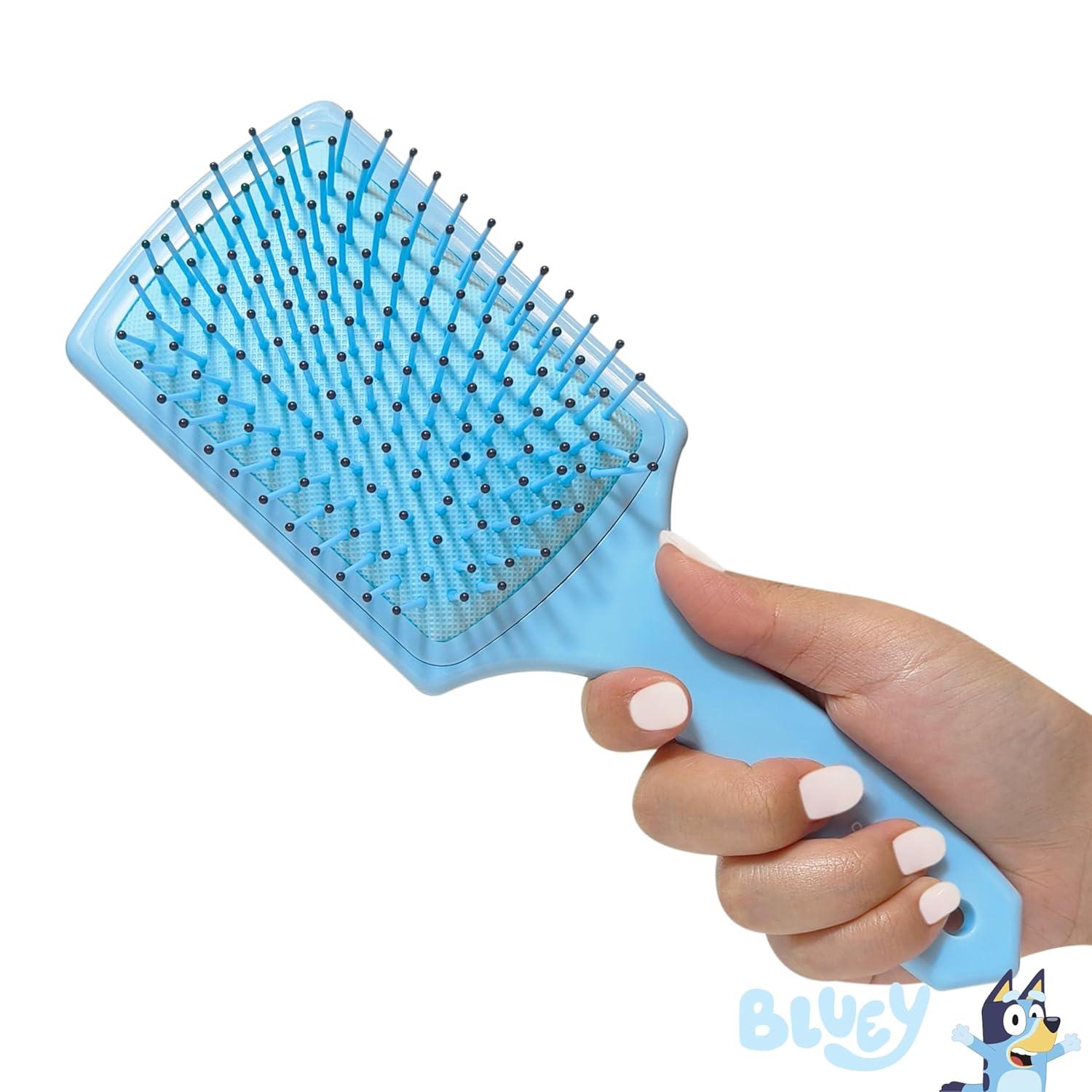 imageLUV HER Licenced Bluey Kids Hair Brush amp Spa Headband Set for Girls Features Bluey Fun Grooming Kit for Detangling Styling amp Skincare Soft amp Stretchy One Size Ages 3