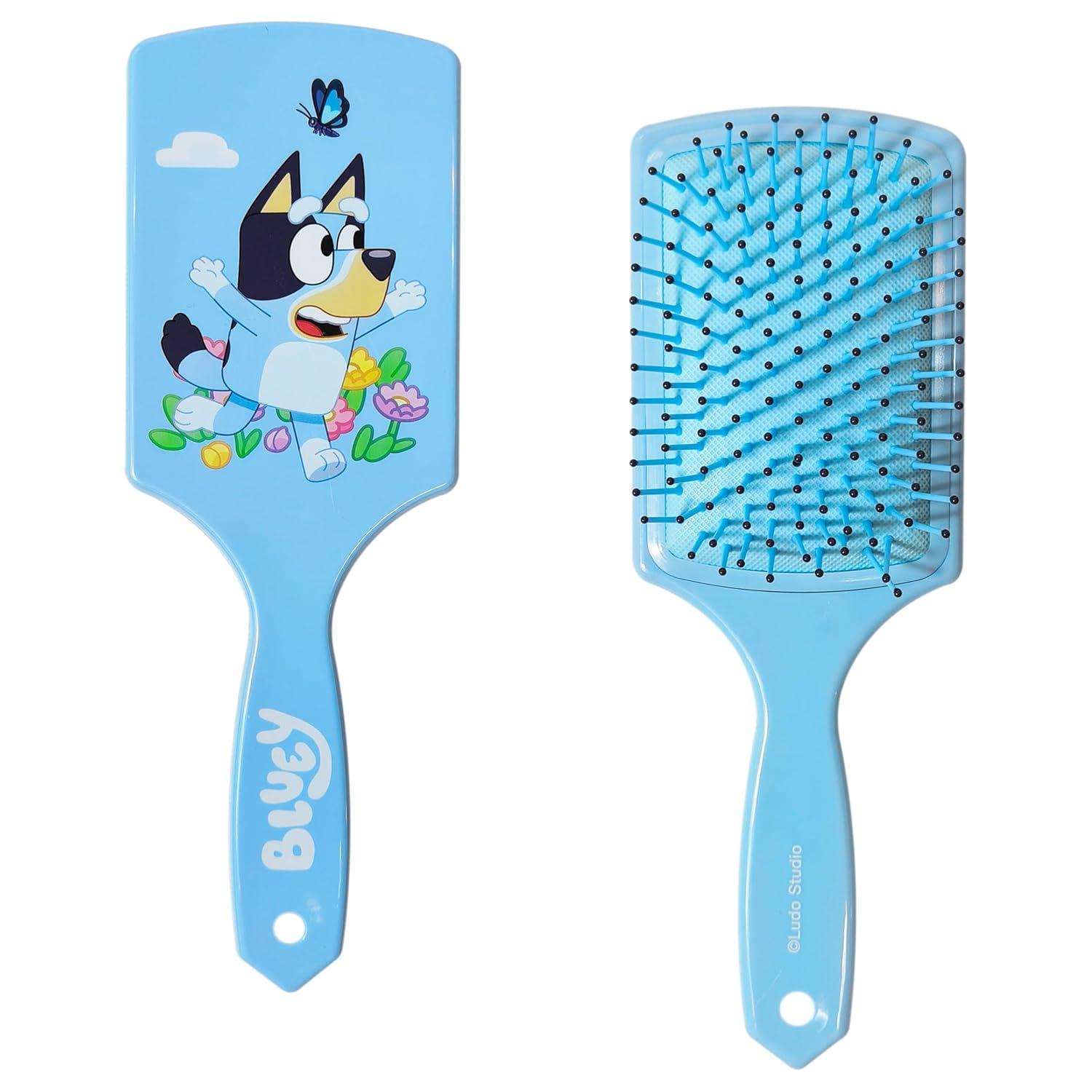 imageLUV HER Licenced Bluey Kids Hair Brush amp Spa Headband Set for Girls Features Bluey Fun Grooming Kit for Detangling Styling amp Skincare Soft amp Stretchy One Size Ages 3