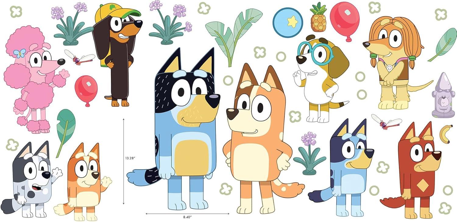 imageRoomMates Bluey Peel and Stick Giant Wall Decals RMK5458GMFamily and Friends