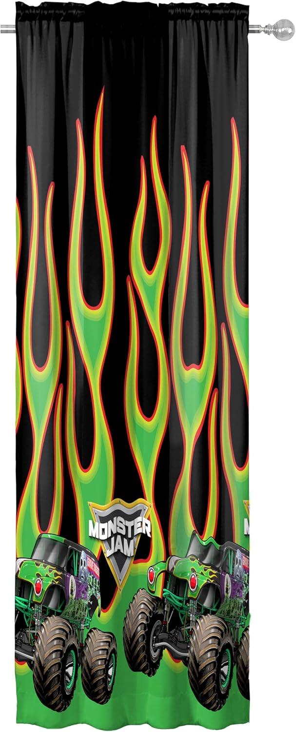 imageSunny Side Up Window Curtains for Kids Bedroom 4Piece Drape Set with 2 Tiebacks Teal Bluey 42 W x 84 L Pack of 2Black Monster Jam