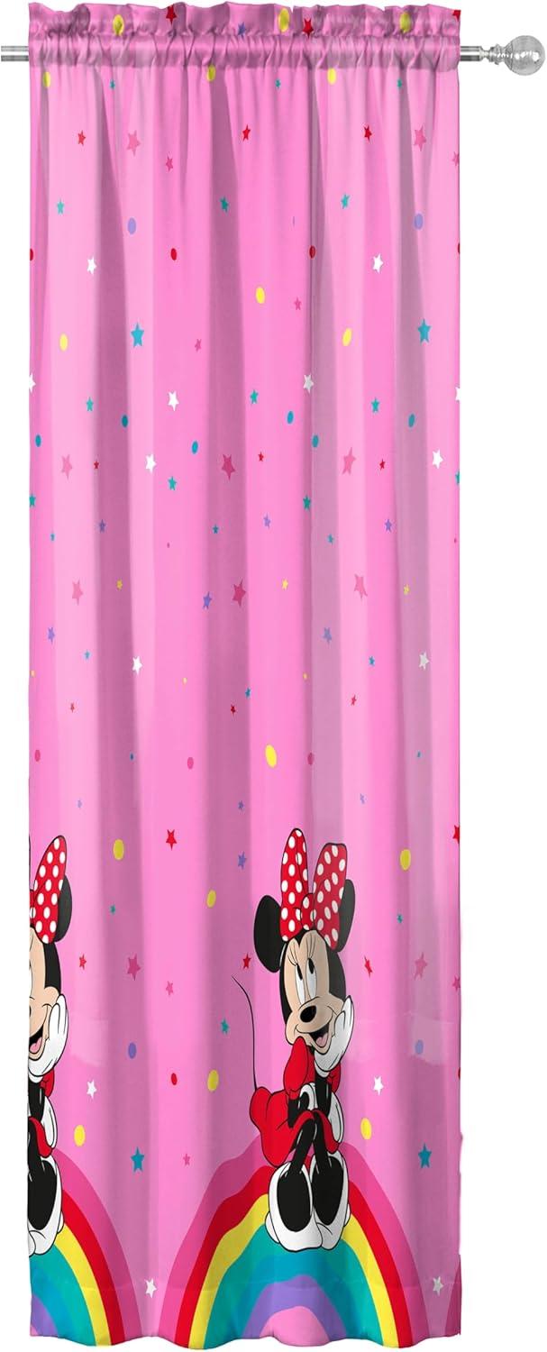 imageSunny Side Up Window Curtains for Kids Bedroom 4Piece Drape Set with 2 Tiebacks Teal Bluey 42 W x 84 L Pack of 2Pink Minnie Mouse