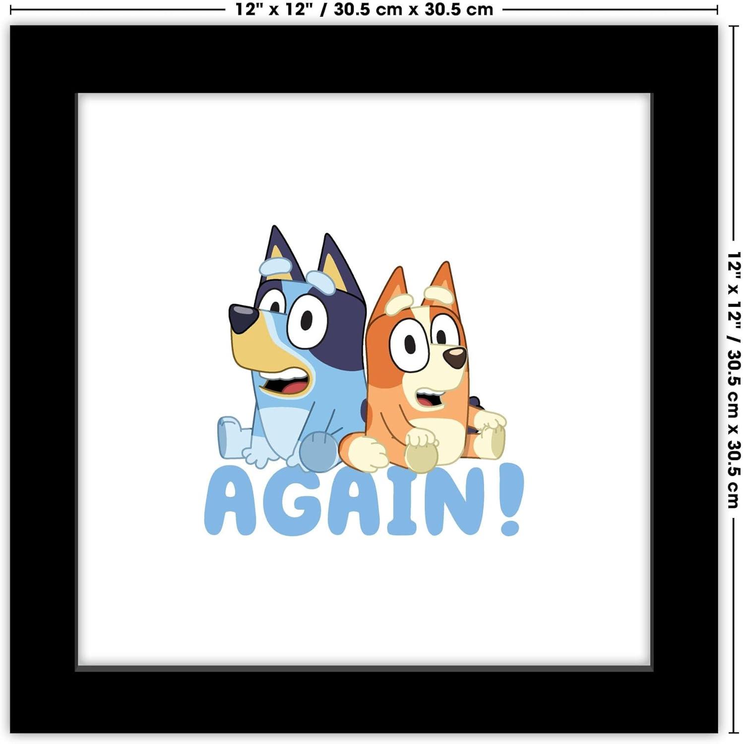 imageTrends International Gallery Pops Bluey Again Wall Art Wall Poster 1200 x 1200 White Frame VersionBlack Frame Version