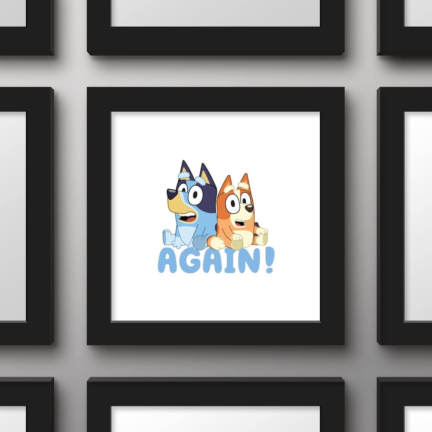 imageTrends International Gallery Pops Bluey Again Wall Art Wall Poster 1200 x 1200 White Frame VersionBlack Frame Version