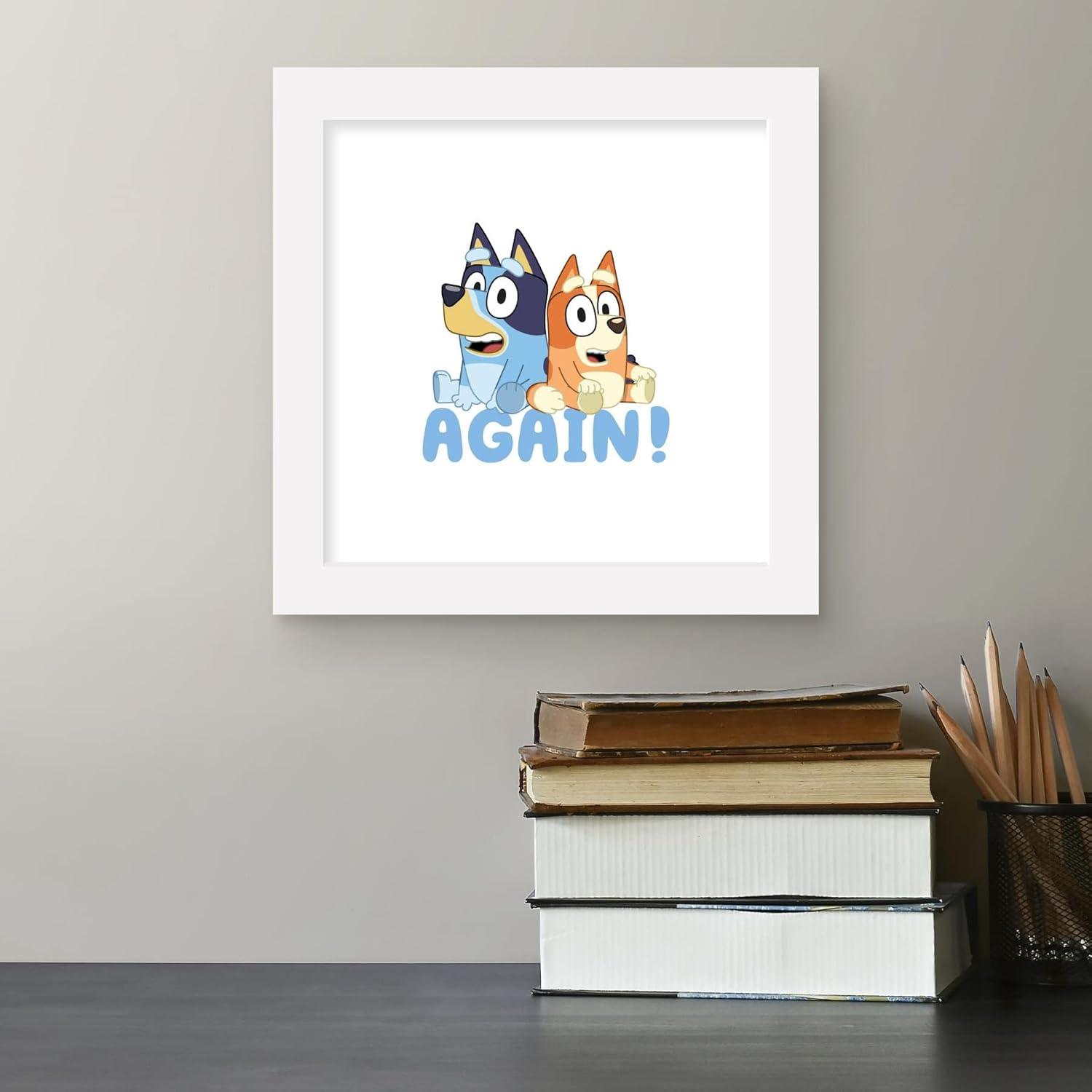 imageTrends International Gallery Pops Bluey Again Wall Art Wall Poster 1200 x 1200 White Frame VersionWhite Frame Version