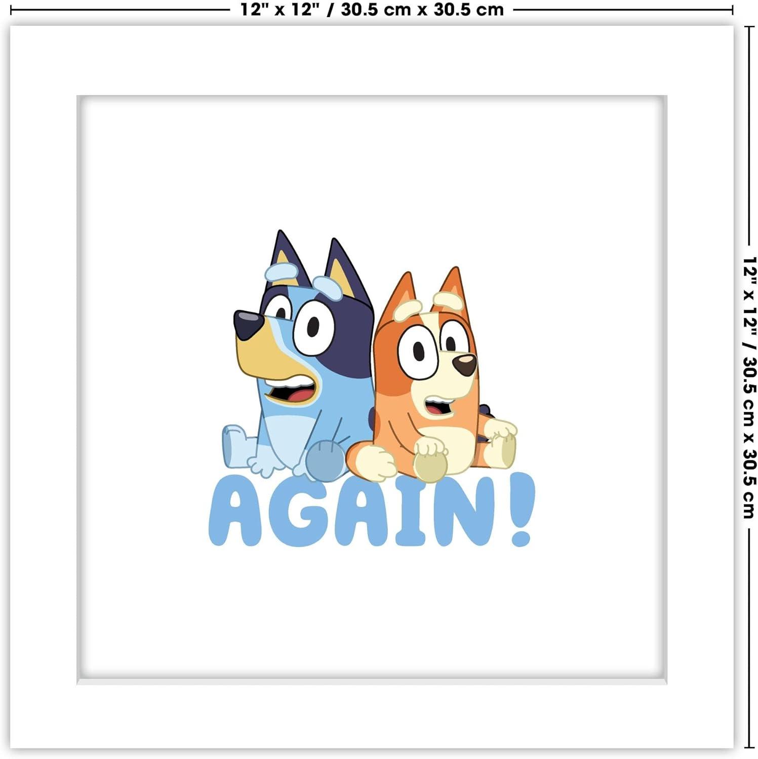 imageTrends International Gallery Pops Bluey Again Wall Art Wall Poster 1200 x 1200 White Frame VersionWhite Frame Version