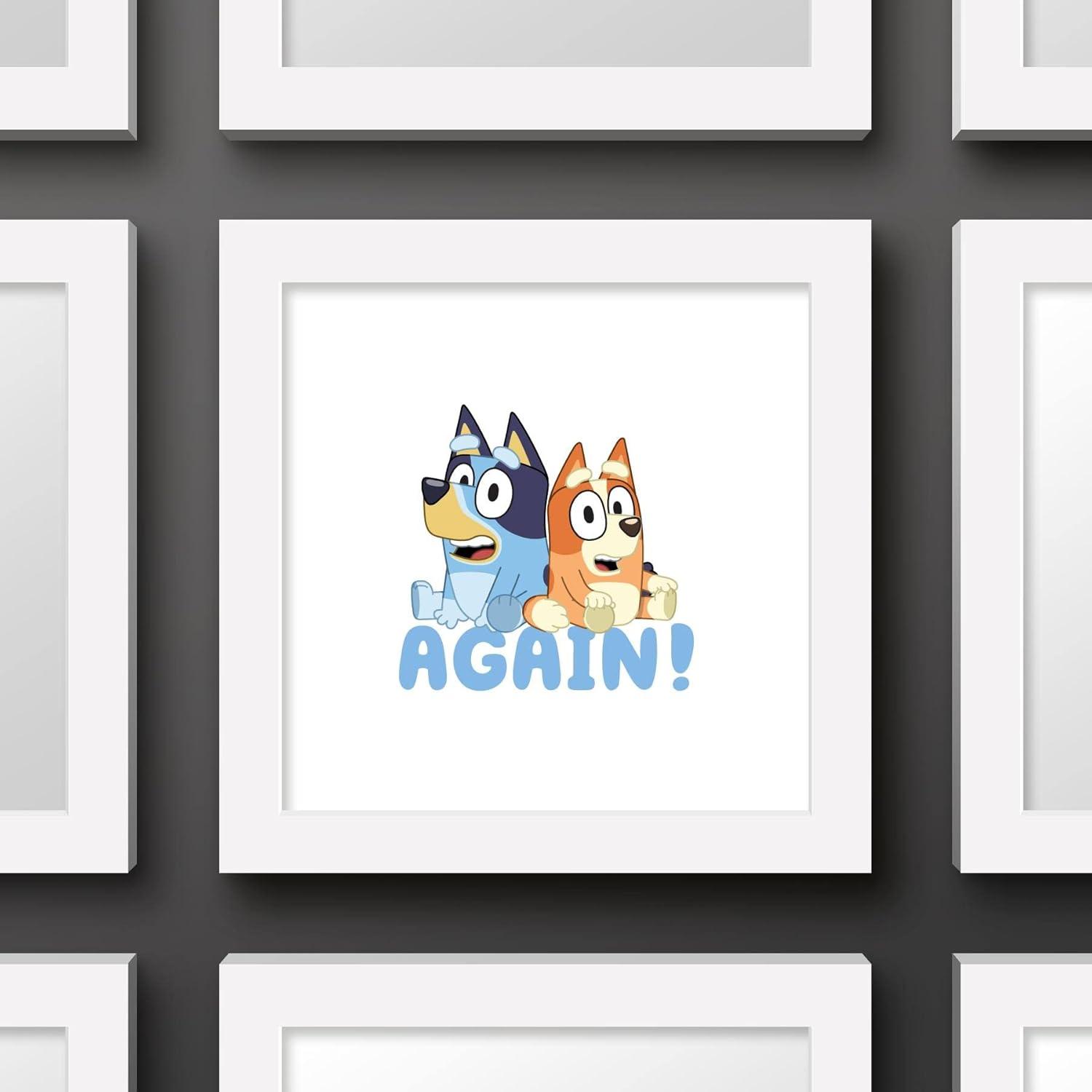 imageTrends International Gallery Pops Bluey Again Wall Art Wall Poster 1200 x 1200 White Frame VersionWhite Frame Version