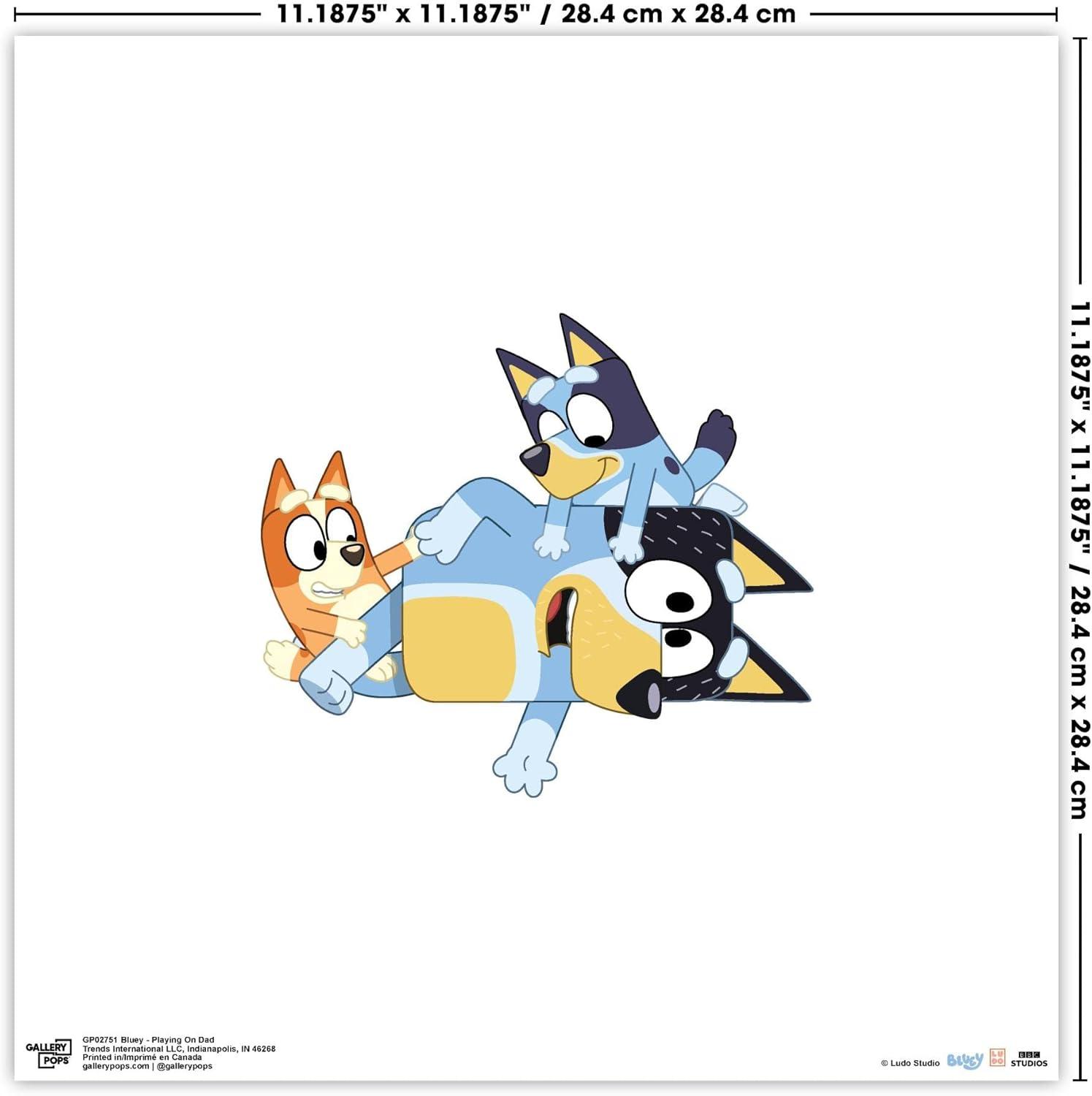 imageTrends International Gallery Pops Bluey For Real Life Wall Art Bundle 3Pack Gallery Pops Wall Art White Framed VersionWhite Framed Version