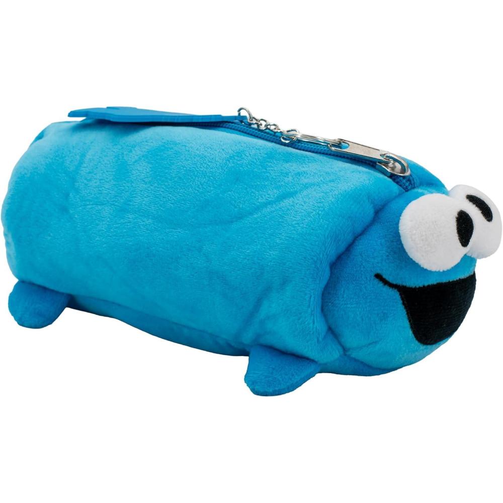 imageAI ACCESSORY INNOVATIONS Bluey Soft Plush MultiFunction Storage Case Kids Plush Bag Charm with 3D Features BlueCookie Monster