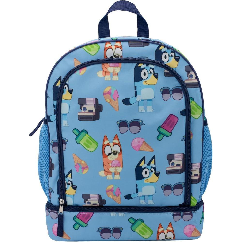 imageAI ACCESSORY INNOVATIONS Bluey amp Bingo 2 in 1 kids Backpack 16 School Bag with Insulated Pocket amp Bento Box for Boys amp Girls BlueBluey