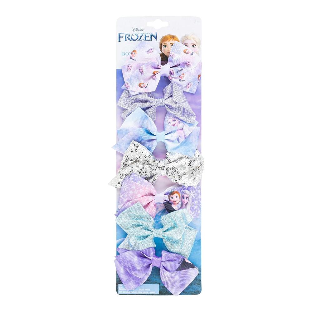 imageBaby Shark Kids Hair Bows Hair Accessories Gift Set 7 Pcs 4 Inch Bundle for Girls Different Character on each Clip Alligator Clip Ages 3 Disney Frozen II