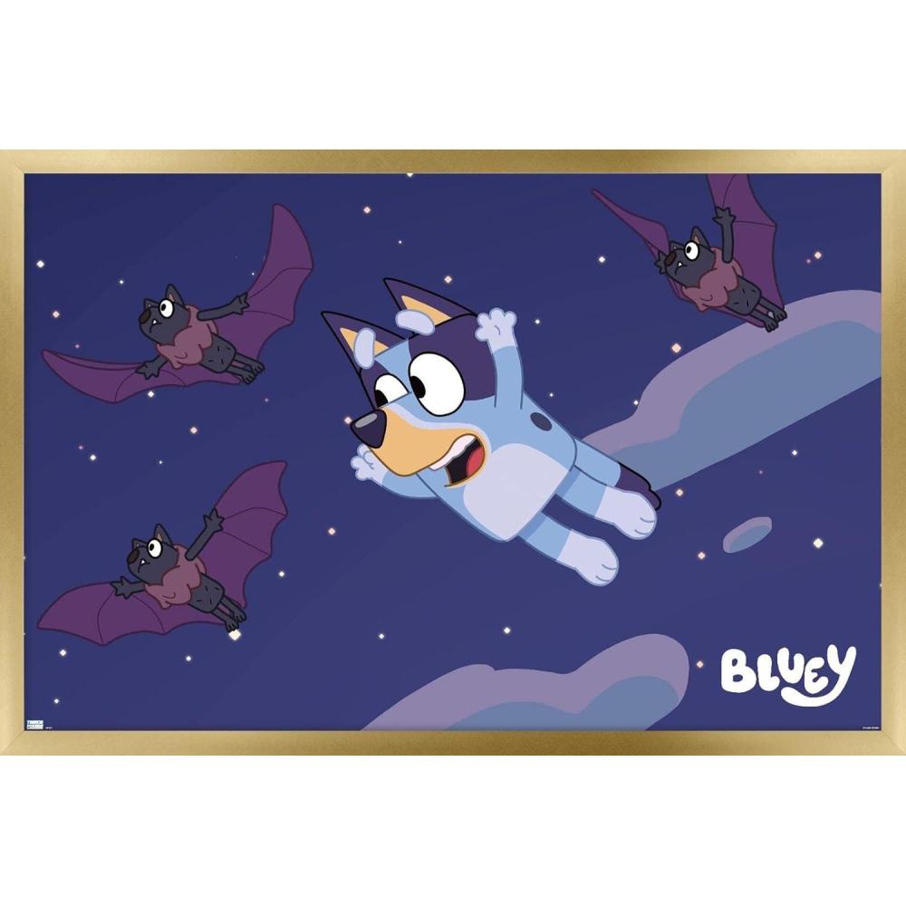 imageBluey Bats Wall Poster 19L x 13W Premium Unframed VersionGold Framed Version