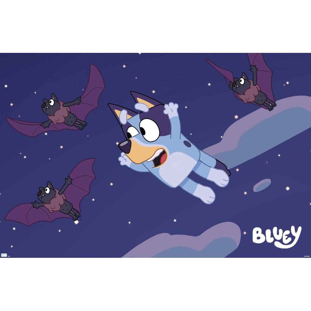 imageBluey Bats Wall Poster 19L x 13W Premium Unframed VersionPremium Unframed Version