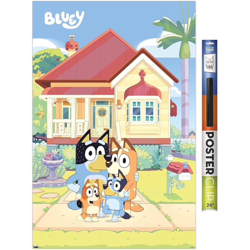 imageBluey Family Wall Poster 19L x 13W Premium Unframed VersionPoster Clip Bundle