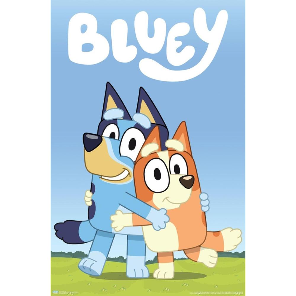 imageBluey Hug Wall Poster 224L x 147W Barnwood Framed VersionPremium Unframed Version