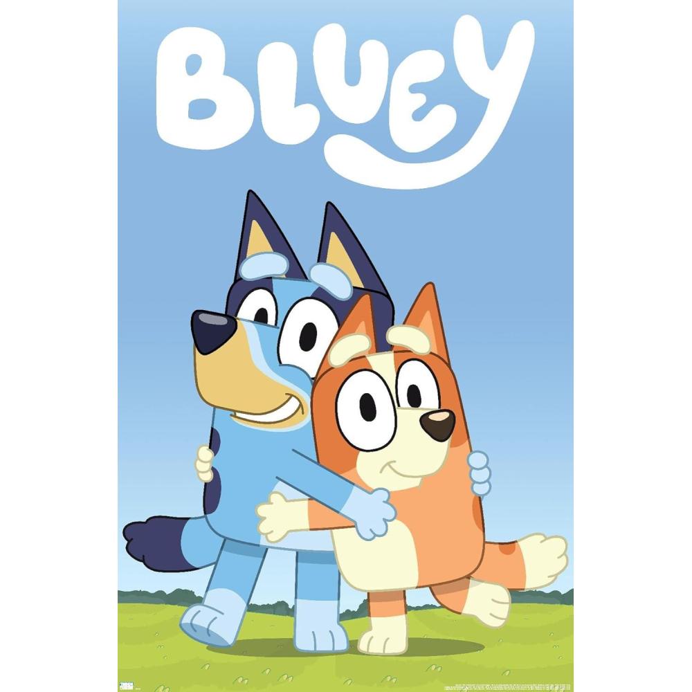 imageBluey Hug Wall Poster 224L x 147W Barnwood Framed VersionUnframed Version