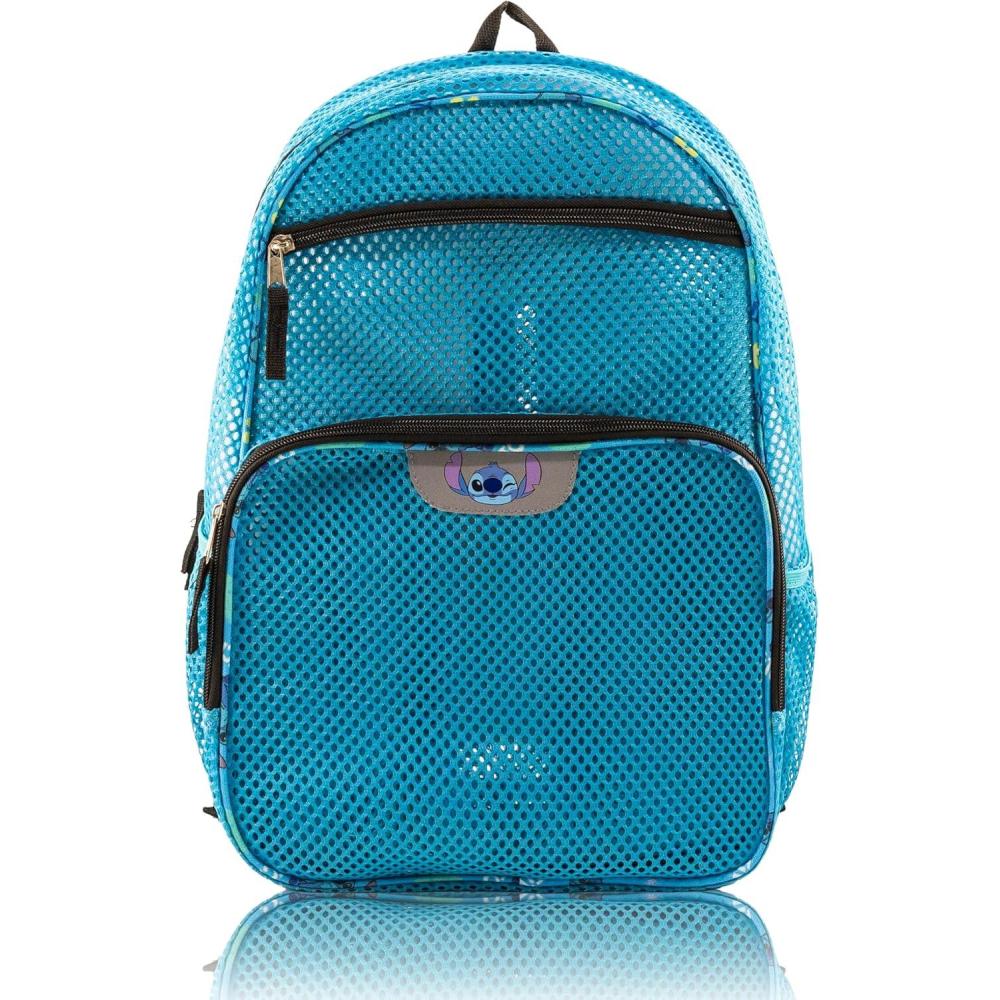 imageBluey Backpack for Kids Bluey and Bingo Bookbag for Girls Boys Unisex Toddler Travel Bag Mesh Cordura Lightweight Backpack Ages 3Stitch