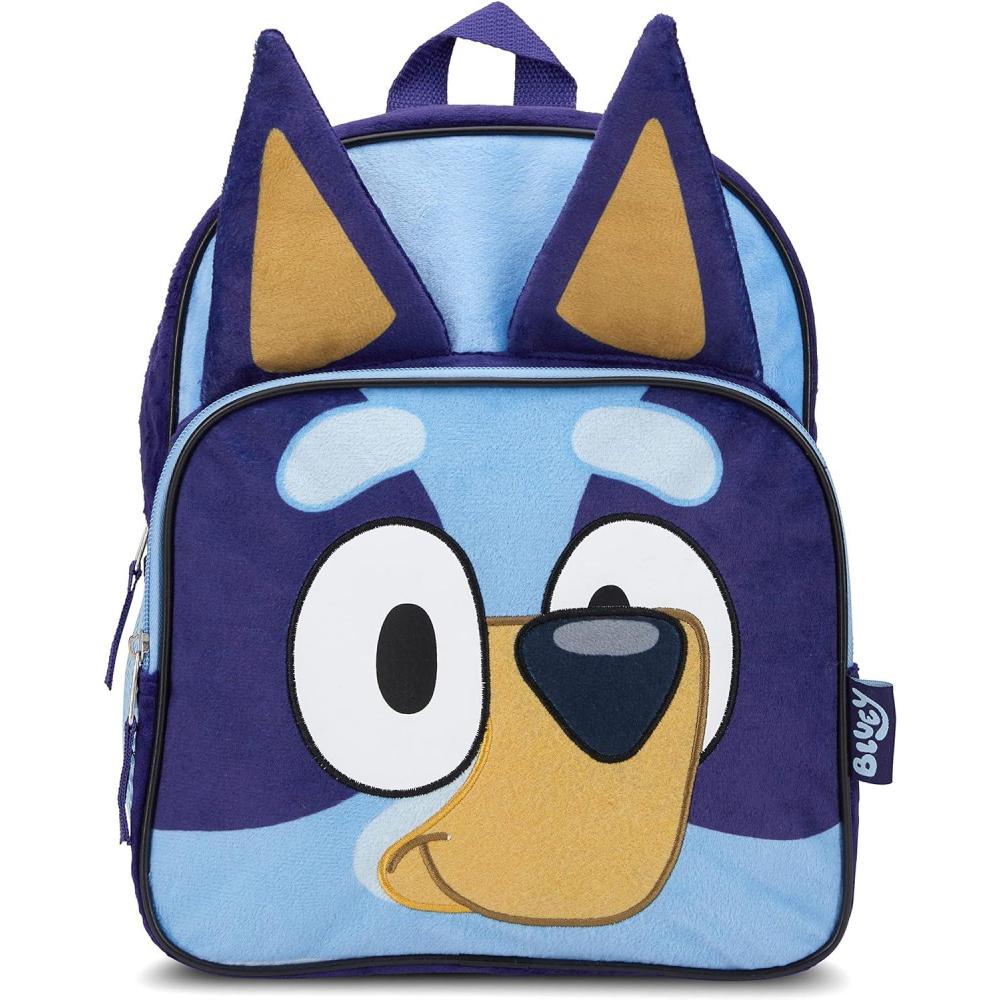imageBluey Bingo Backpack for Girls amp Boys for Kindergarten amp Elementary School 12 Inch Plush with 3D Ears amp Appliques Adjustable Straps amp Padded Back Lightweight Travel Bag for KidsBlue Bluey