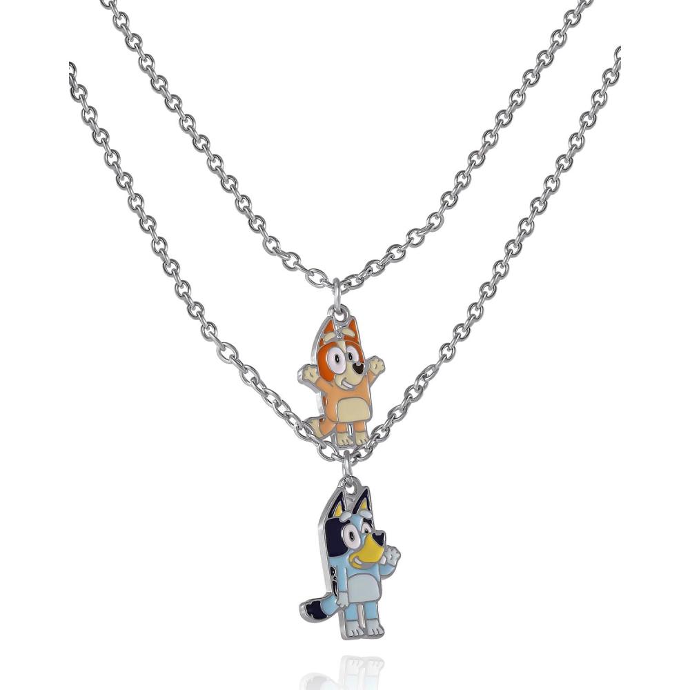 imageBluey Bingo Necklaces for Girls Official License 16 173 Layered NecklaceBlue and Orange