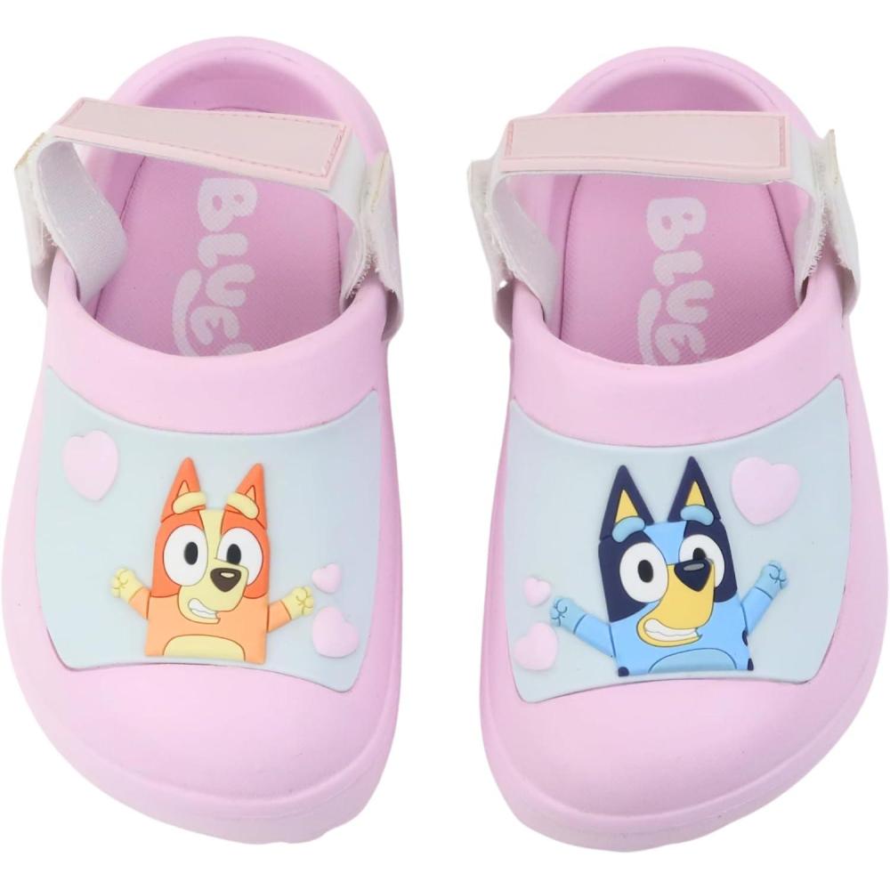 imageBluey Boys amp Girls Clogs Kids Slip On Beach Water Shoes with Adjustable StrapPink