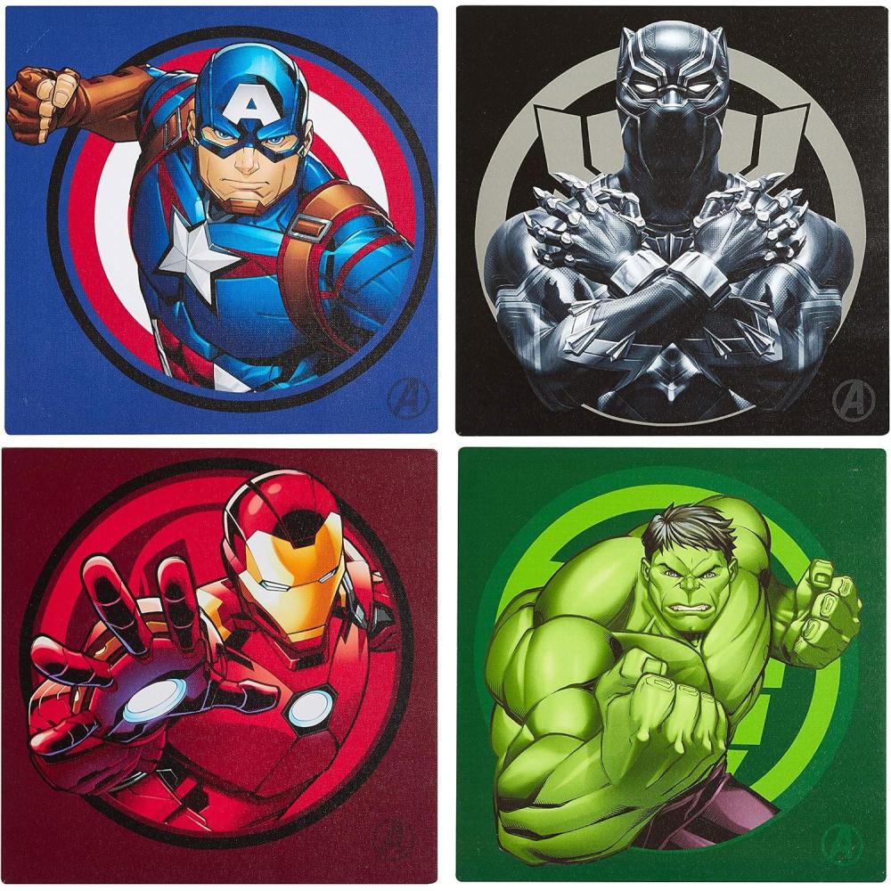 imageBluey Canvas Wall Art  4Piece Set for Kids Room Dcor Each Print 12x12 Colorful and Fun Artwork for Bedroom Nursery or PlayroomAvengers