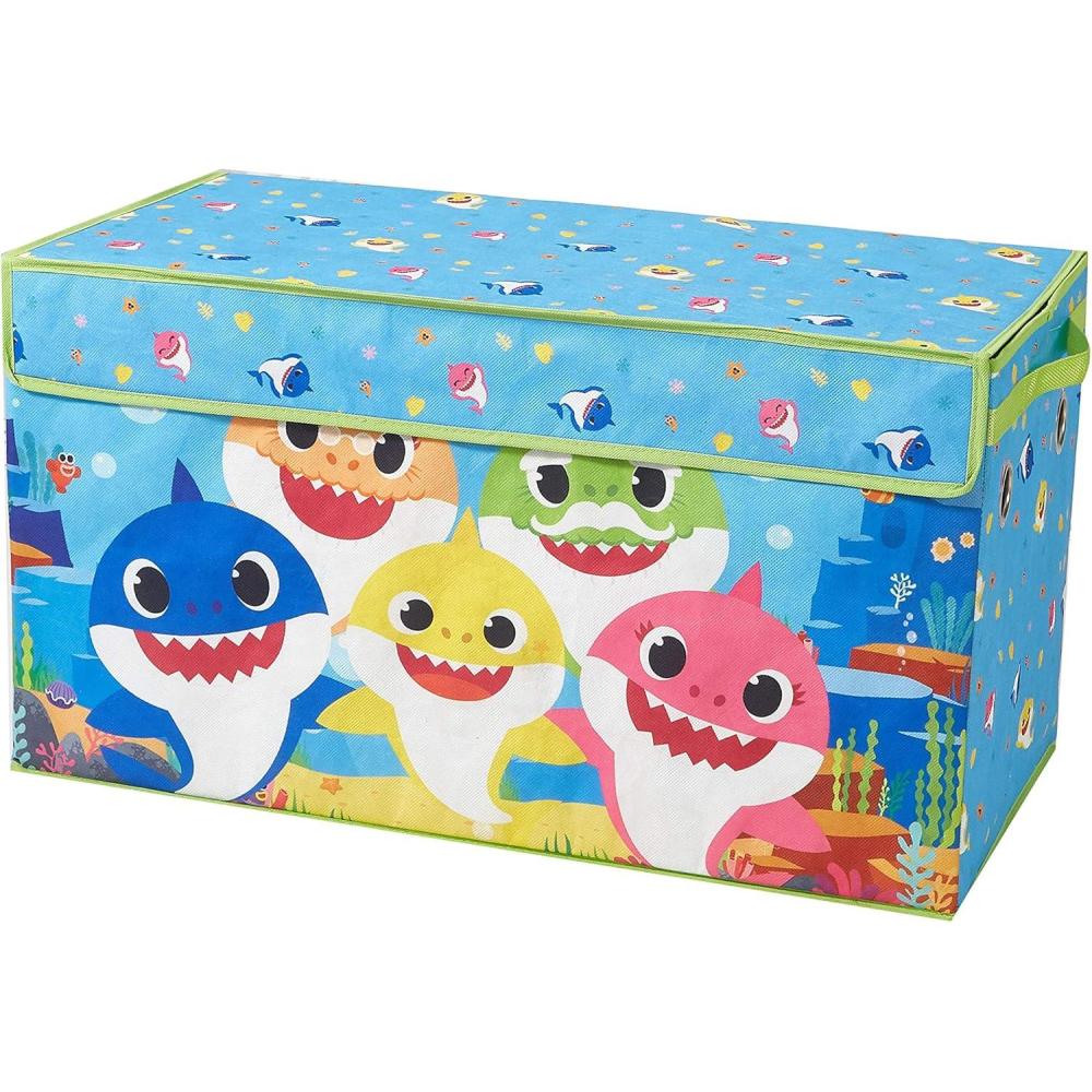 imageBluey Collapsible Storage Trunk Durable Fabric Chest with Soft Lid 285x145x16Kids Room OrganizerBaby Shark