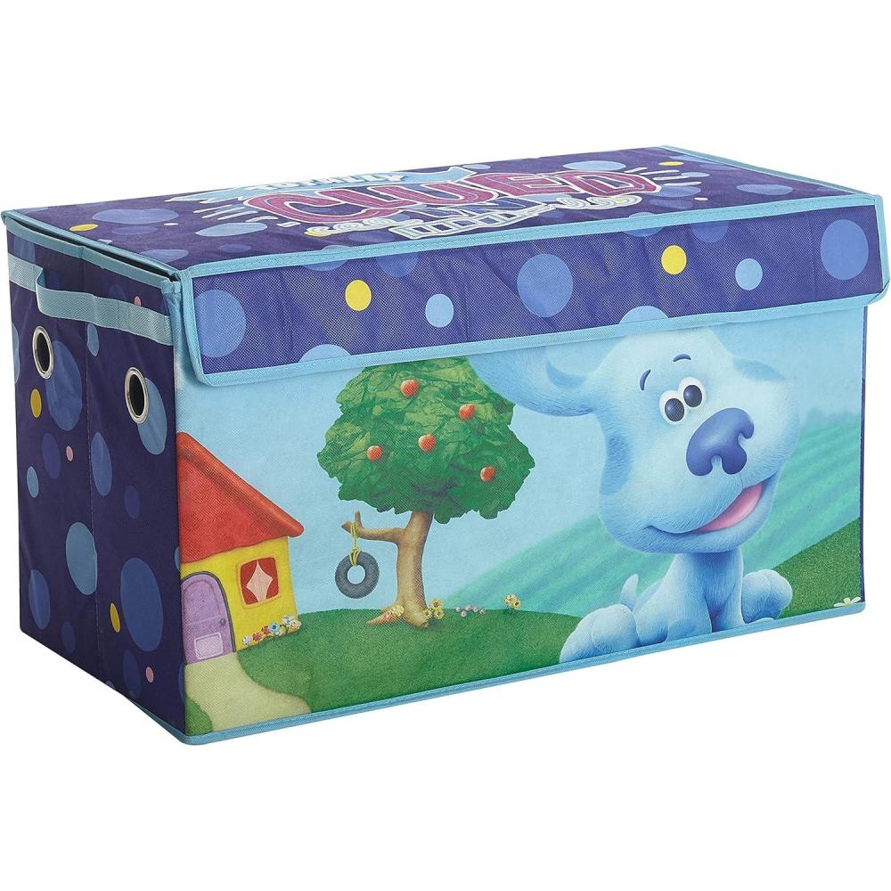 imageBluey Collapsible Storage Trunk Durable Fabric Chest with Soft Lid 285x145x16Kids Room OrganizerBlues Clues