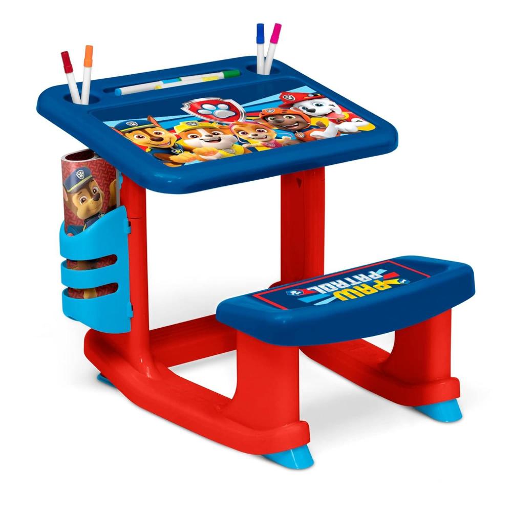 imageBluey Draw and Play Desk by Delta Children  Includes 10 Markers and Coloring Book BluePAW Patrol