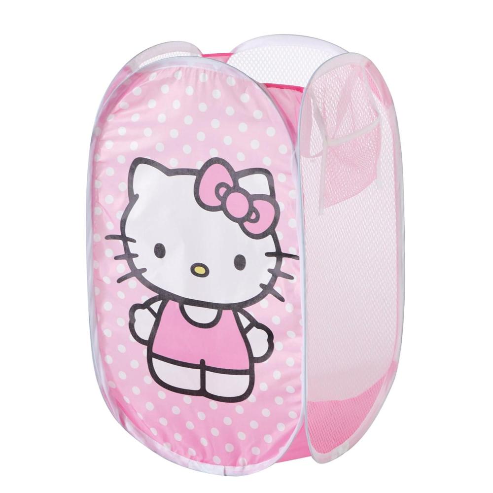 imageBluey PopUp Hamper with Carry Handles 21 x 135 Bluey and Bingo Design Lightweight amp Collapsible Laundry Basket for Kids Bedroom Bathroom or PlayroomHello Kitty