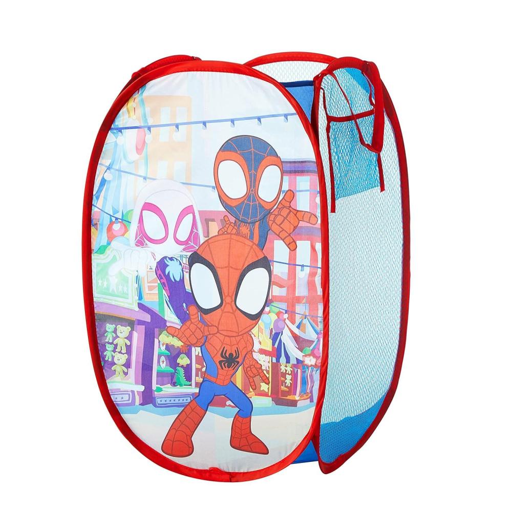 imageBluey PopUp Hamper with Carry Handles  21 x 135 Bluey and Bingo Design Lightweight amp Collapsible Laundry Basket for Kids Bedroom Bathroom or PlayroomSpidey and His Amazing Friends