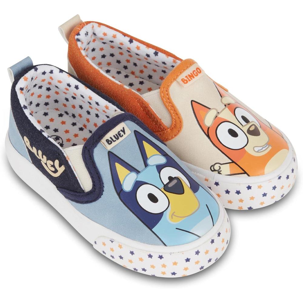 imageBluey and Bingo SlipOn Sneakers Bandit Chilli Slip On Sneakers for KidsWhite